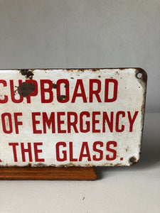 Old Enamel Tool Cupboard sign