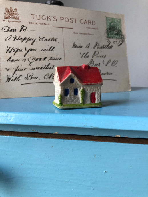 Tiny Vintage Ceramic Cottage