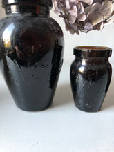 Load image into Gallery viewer, Antique Amber Glass Virol Jar