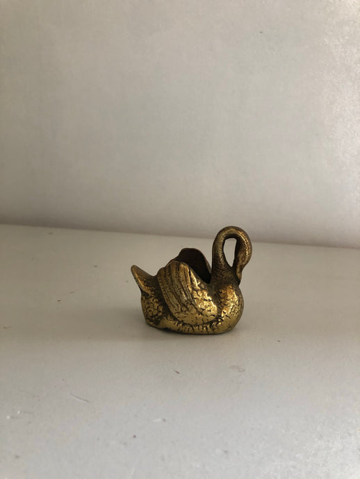 Small Brass Swan Holder/planter