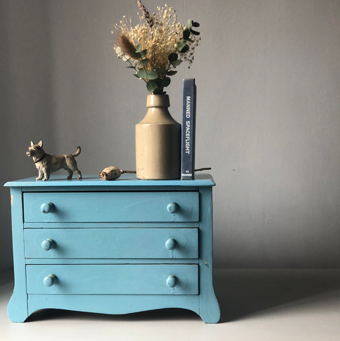 Set of Vintage Blue Drawers