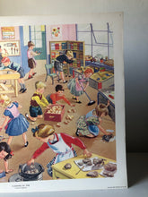 Load image into Gallery viewer, Original 1950s School Poster, ‘Cleaning Up Time’