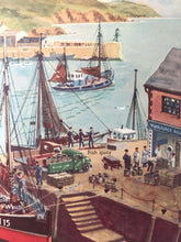 Load image into Gallery viewer, Original 1950s School Poster, ‘Fishermen and Boats&#39;