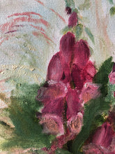 Load image into Gallery viewer, Vintage Foxglove Painting