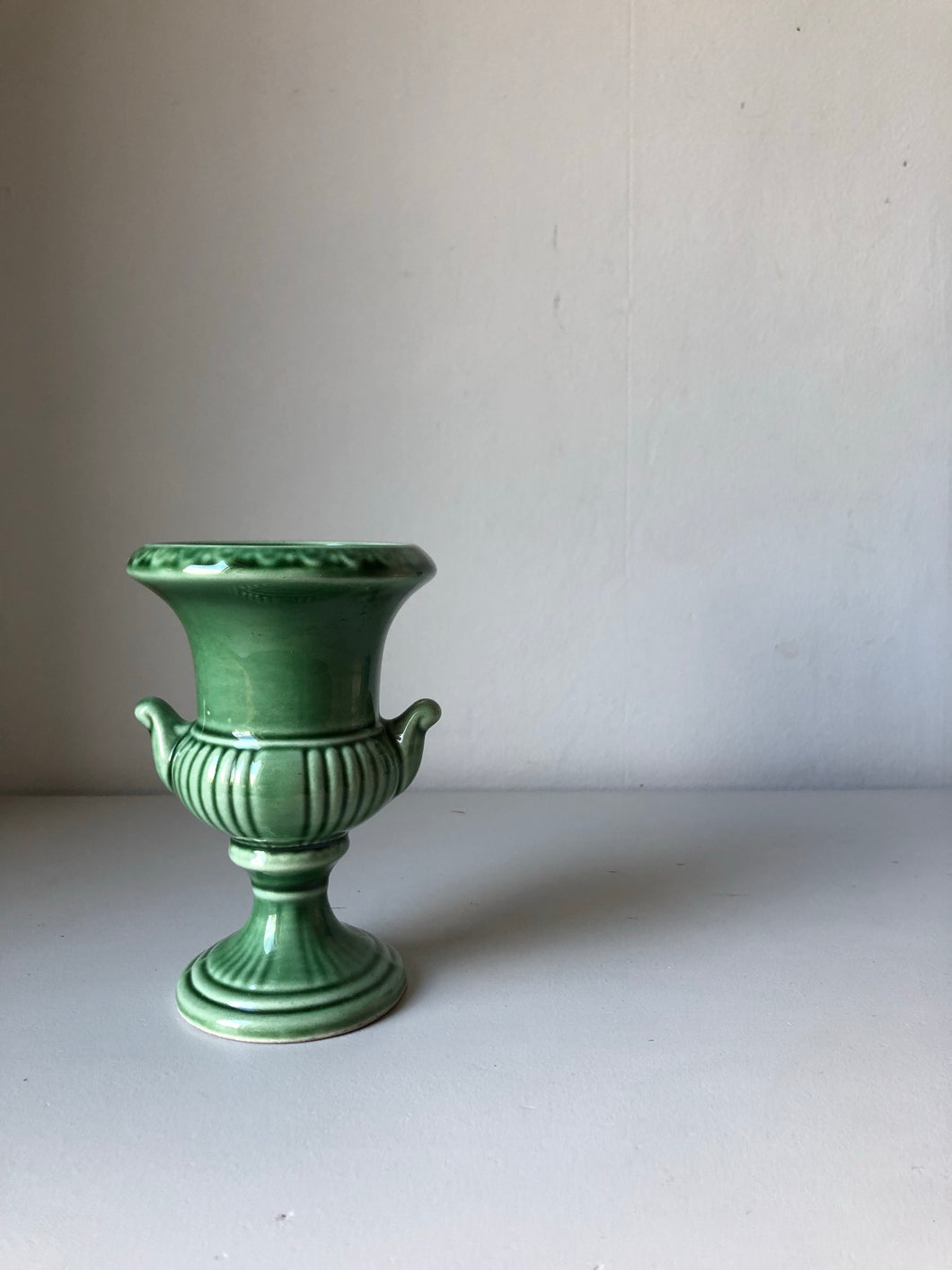 Vintage Dartmouth Pottery Urn, Green