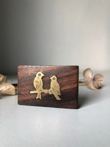 Vintage Lovebirds Ring box