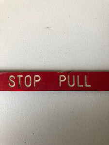 Vintage Transport Emergency Sign