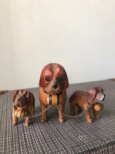 Vintage wooden St Bernard Trio