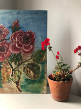 Load image into Gallery viewer, Vintage Roses oil painting on board