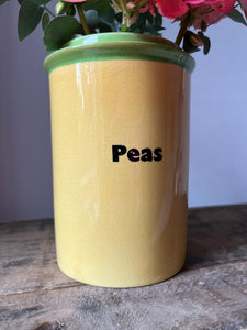 Vintage ‘Peas’ storage Jar