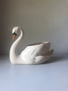 Large Vintage Swan Planter