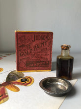 Load image into Gallery viewer, Vintage ‘Judson’s’ Gold Paint Box with contents