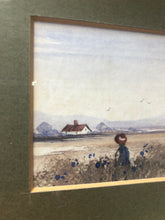 Load image into Gallery viewer, Vintage Miniature Painting, Cornflower field