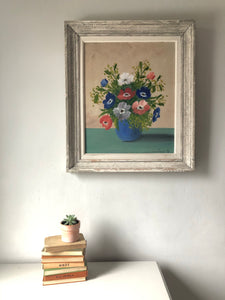 1940’s French Oil Painting, Floral still life