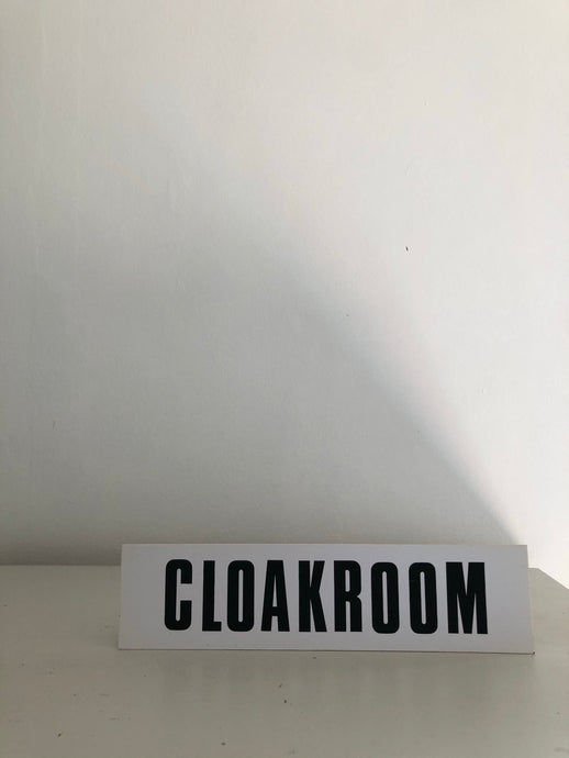 Vintage ‘Cloakroom’ sign