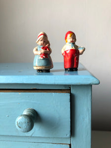 Pair of Vintage Chalk / Resin figures