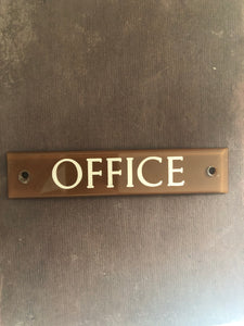 Vintage Bakelite 'Office' Door Sign