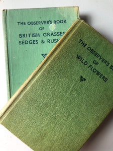 Pair of Vintage Observer Books, Wild Flowers and British Grasses