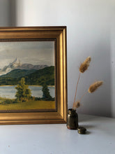 Load image into Gallery viewer, Framed Oil on board painting, Mountain scene