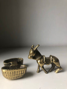 Vintage Little Brass Donkey