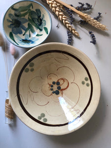 Vintage hand painted rustic bowl