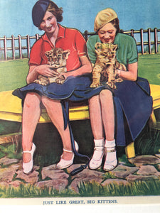 1940s Bookplate, Kittens