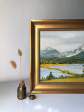 Load image into Gallery viewer, Framed Oil on board painting, Mountain scene