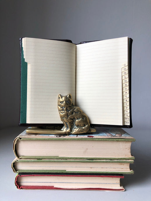 Vintage Leather Bound Pocket Address Book