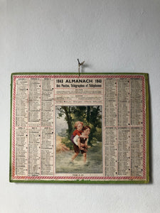 French 1940s Wall Calendar