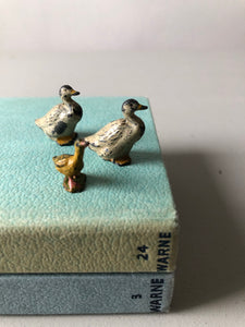 Antique Lead Ducks with Duckling