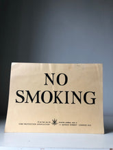 Load image into Gallery viewer, Vintage &#39;NO SMOKING&#39; Poster
