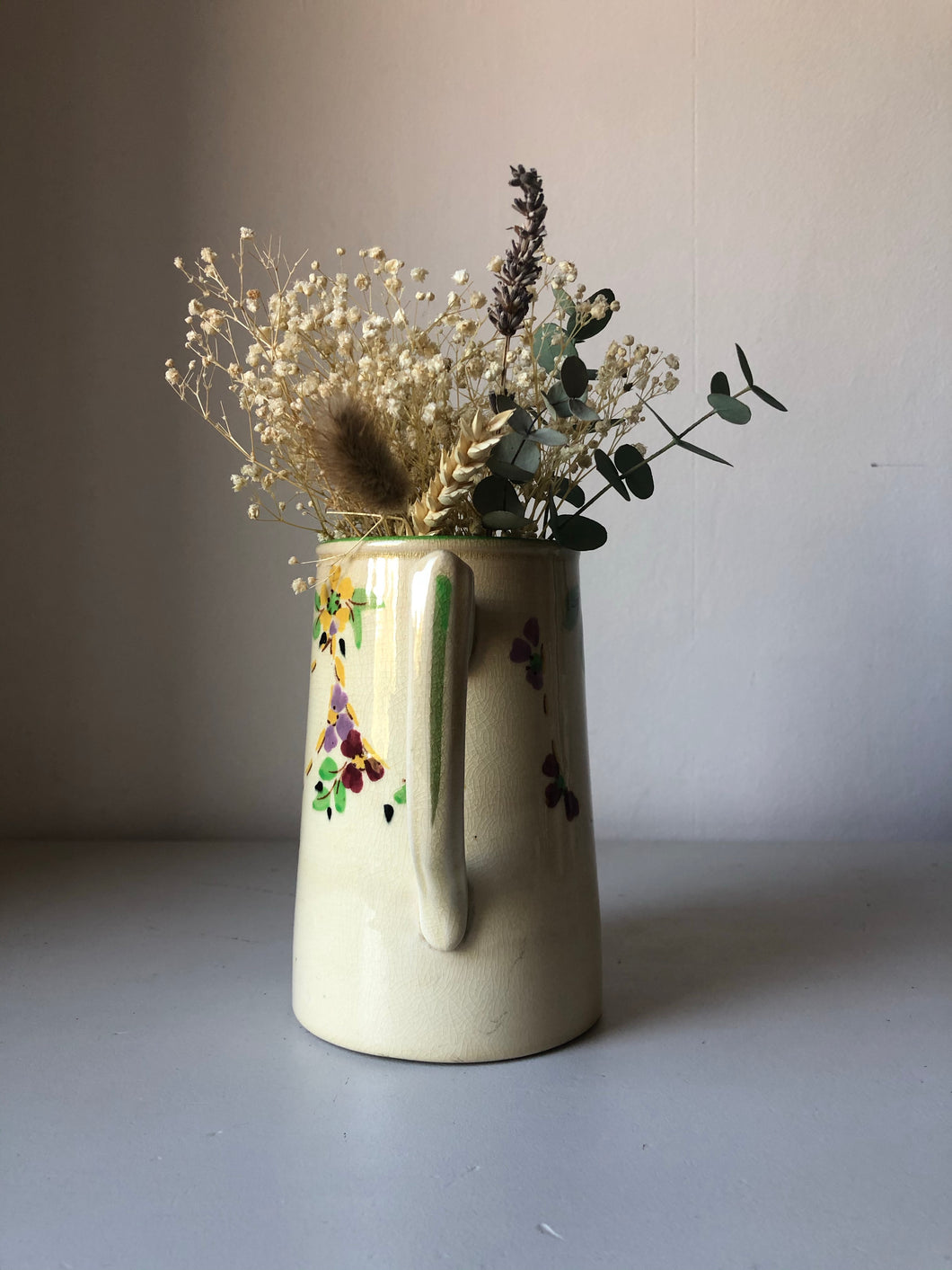 Art Deco Hand Painted Floral Jug