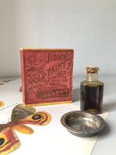 Load image into Gallery viewer, Vintage ‘Judson’s’ Gold Paint Box with contents