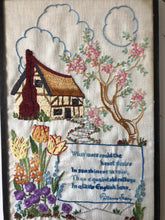 Load image into Gallery viewer, NEW - Vintage Framed Cottage Embroidery