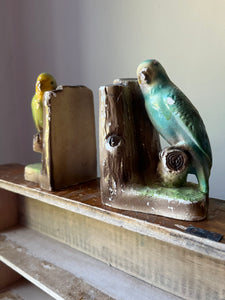 Vintage Budgie Bookends