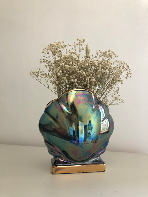 Vintage Clam Shell Vase, large
