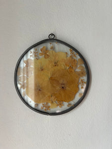 Vintage Pressed Flower Glass frame