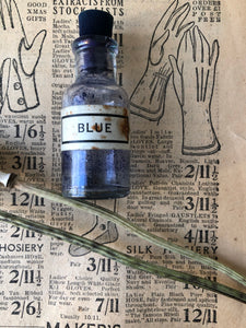 Mini Vintage Blue Ink Bottle