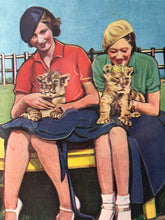 Load image into Gallery viewer, 1940s Bookplate, Kittens