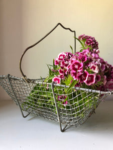 Vintage Authentic French Wire Egg Basket
