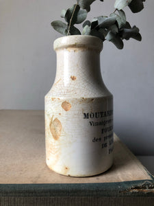 French Antique mustard jar