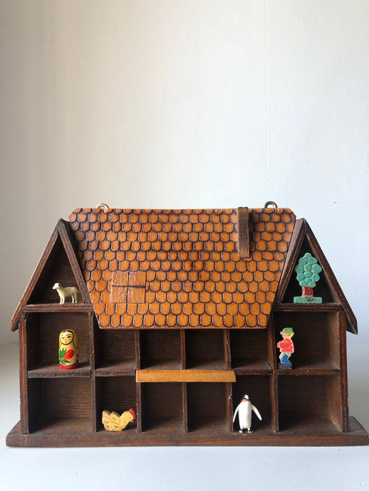 Vintage Chalet Style Wooden House Wall Display