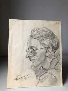 1940s Portrait Pencil Sketch
