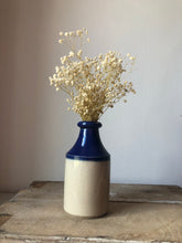 Load image into Gallery viewer, Antique Blue and Cream Stoneware Ink Bottle