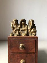 Load image into Gallery viewer, Vintage Brass &#39;See No Evil&#39; Monkeys