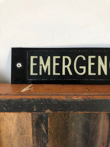 Vintage Emergency Exit Sign