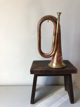Load image into Gallery viewer, Vintage Brass and Copper Bugle Horn