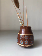 Load image into Gallery viewer, Tiny hand painted Terracotta Vase