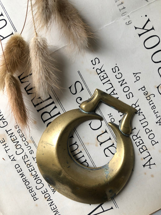 Vintage Horse Brass, Crescent