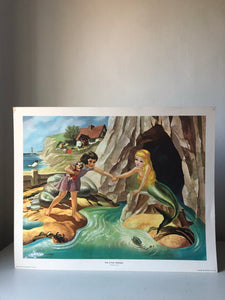 Original 1950s School Poster, ‘The Little Mermaid’